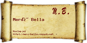 Merő Bella névjegykártya
